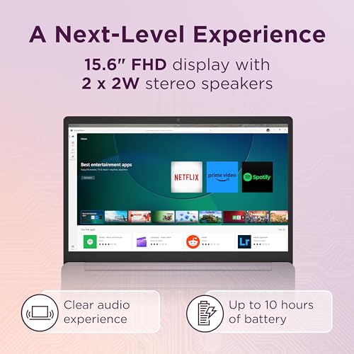 15.6" FHD Chromebook with Intel Celeron N4500, 8GB RAM, 64GB eMMC, Abyss Blue I398930