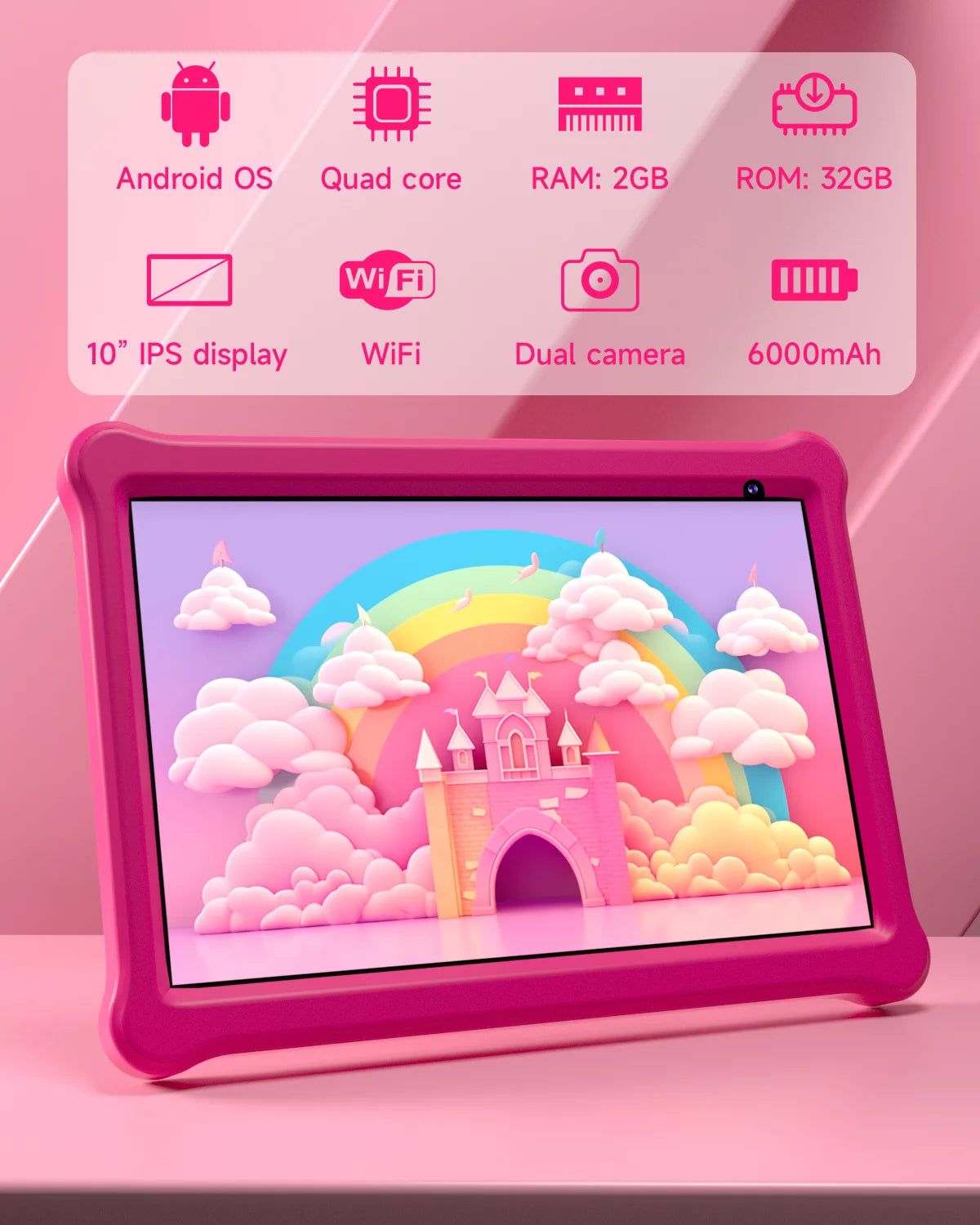 10 inch Android 12 Kids Tablet 32GB with Shockproof Case H484203