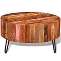 Solid Reclaimed Wood Round Coffee Table I3823
