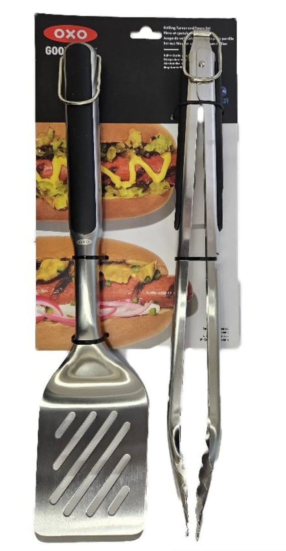 Grilling Tools Tongs and Turner Set Black W497868