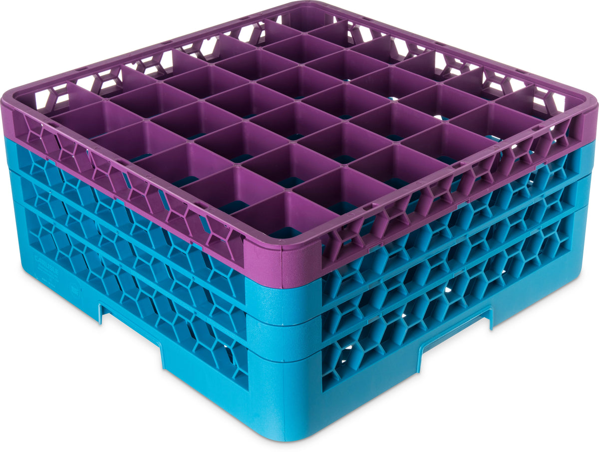 36 Compartment Lavender Glass Rack with 3 Extenders O403859