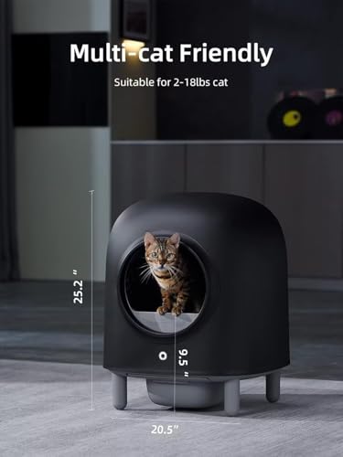 Black Automatic Self Cleaning Cat Litter Box M177