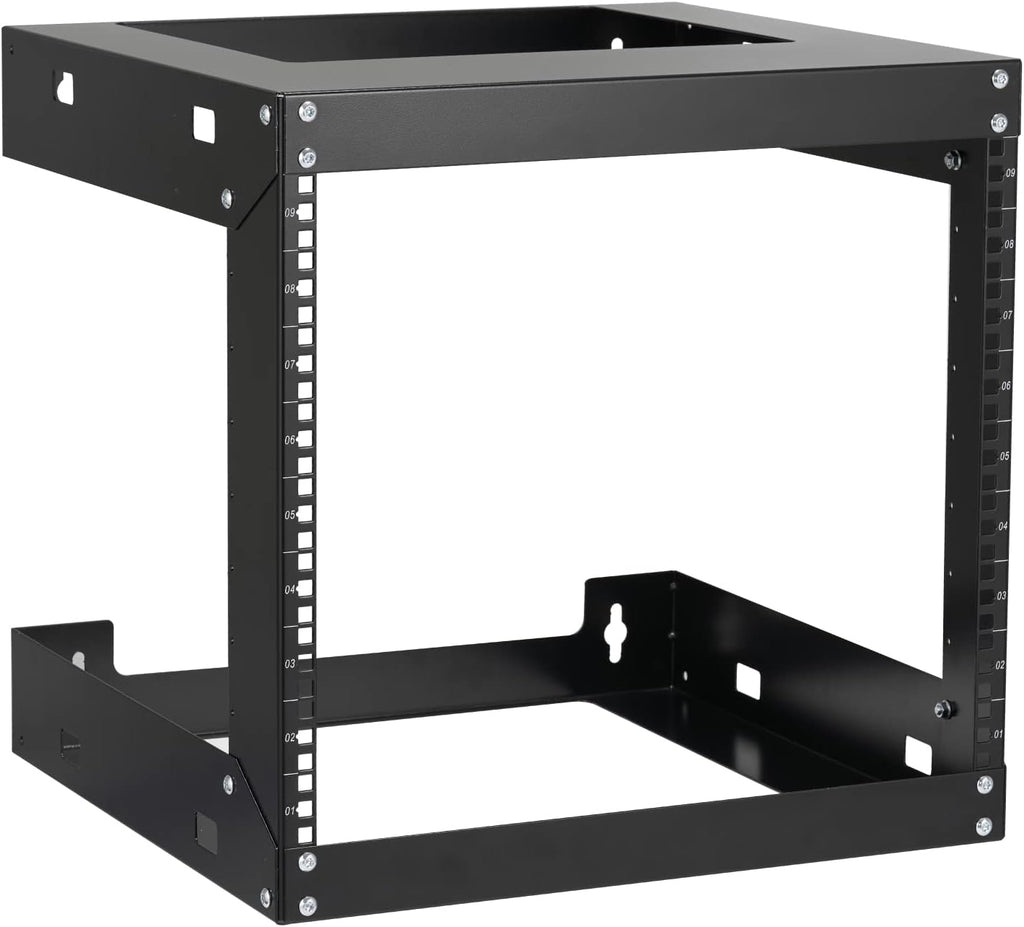 19 Inch 6U Wall Mount Open Frame Rack Black W121