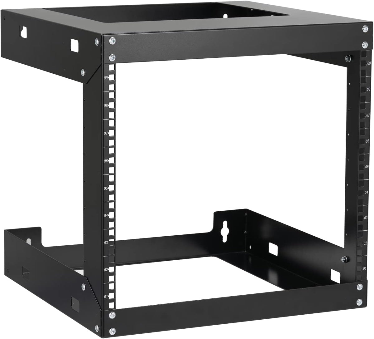 19 Inch 6U Wall Mount Open Frame Rack Black W121