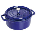 Dark Blue Cast Iron 4-Quart Round Cocotte Q1219