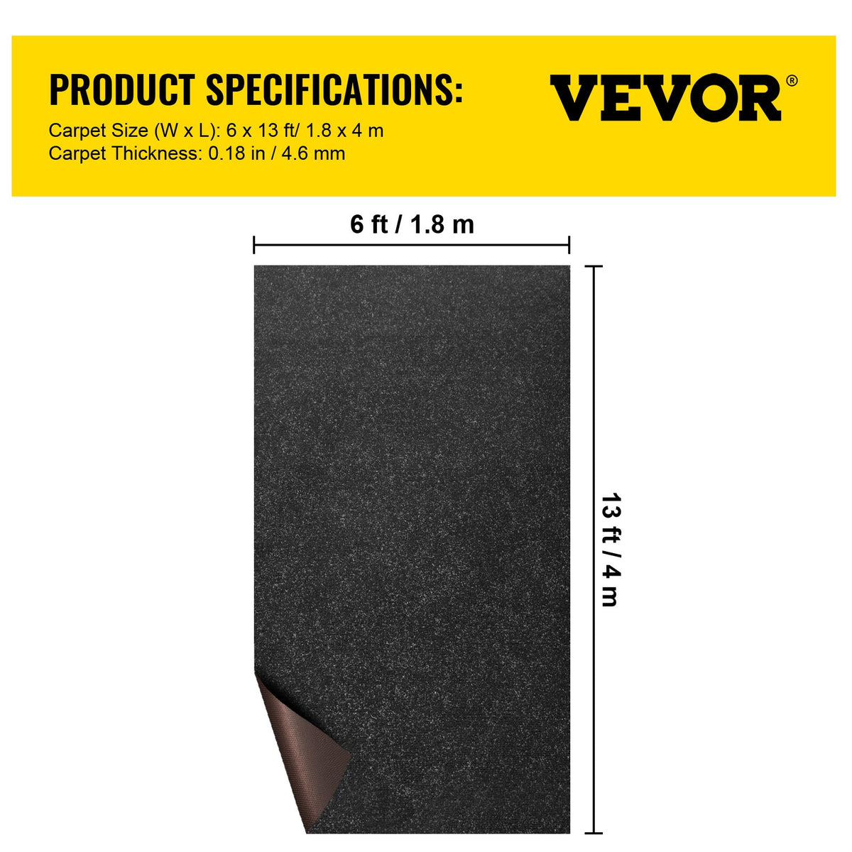 6 ft x 13.1 ft Marine Grade Waterproof Cuttable Carpet I841