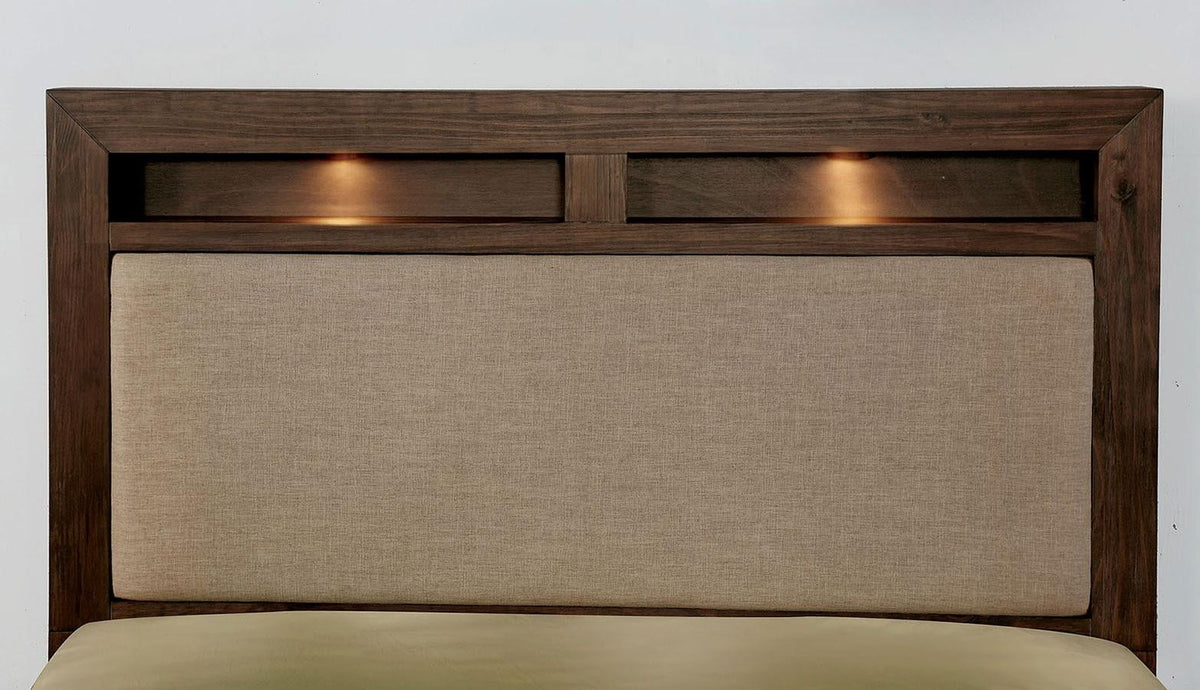 Dark Oak Solid Wood King Bedroom Set 5pcs K481