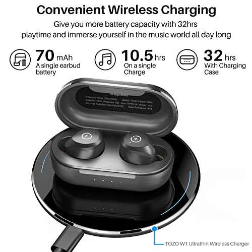 Matte Black Hybrid Active Noise Cancelling Wireless Earbuds U11556