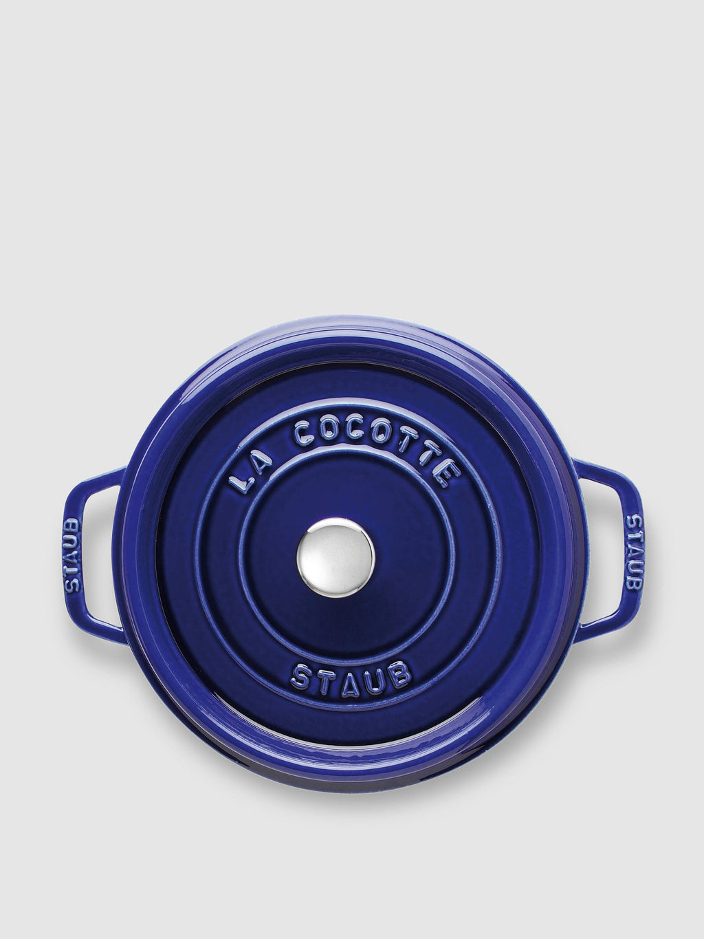 Dark Blue Cast Iron 4-Quart Round Cocotte Q1219