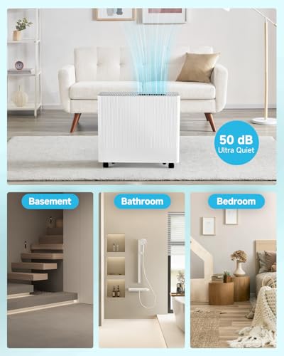 52 Pints Energy Star Dehumidifier with Drain Hose, 0.85 Gal Water Tank S936