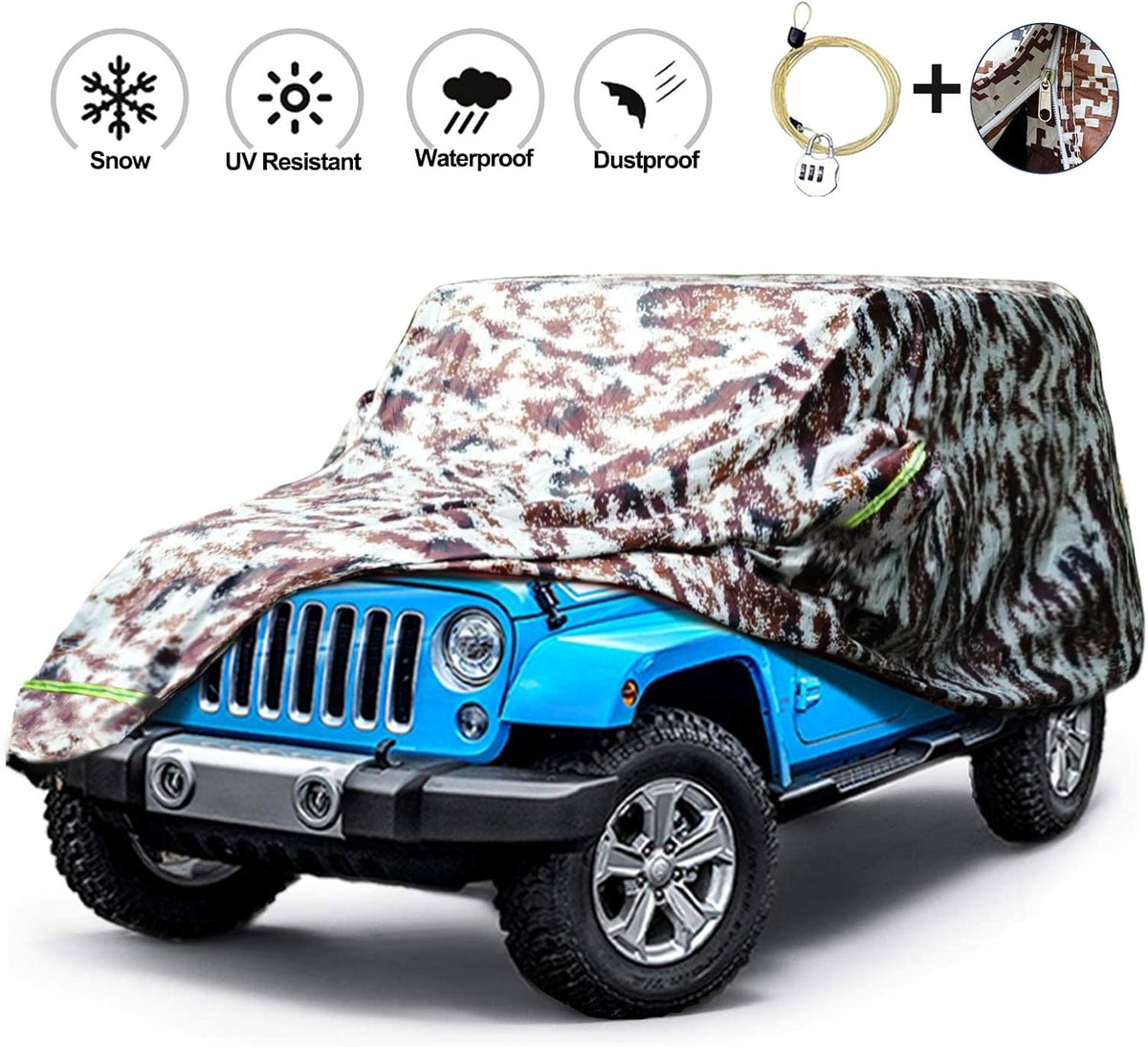 Waterproof Car Cover with Zipper Door H20572