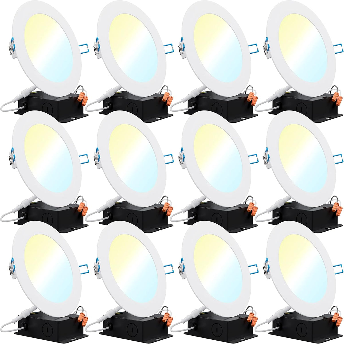 12 Pack 4 Inch Ultra Thin LED Recessed Ceiling Lights Y77320