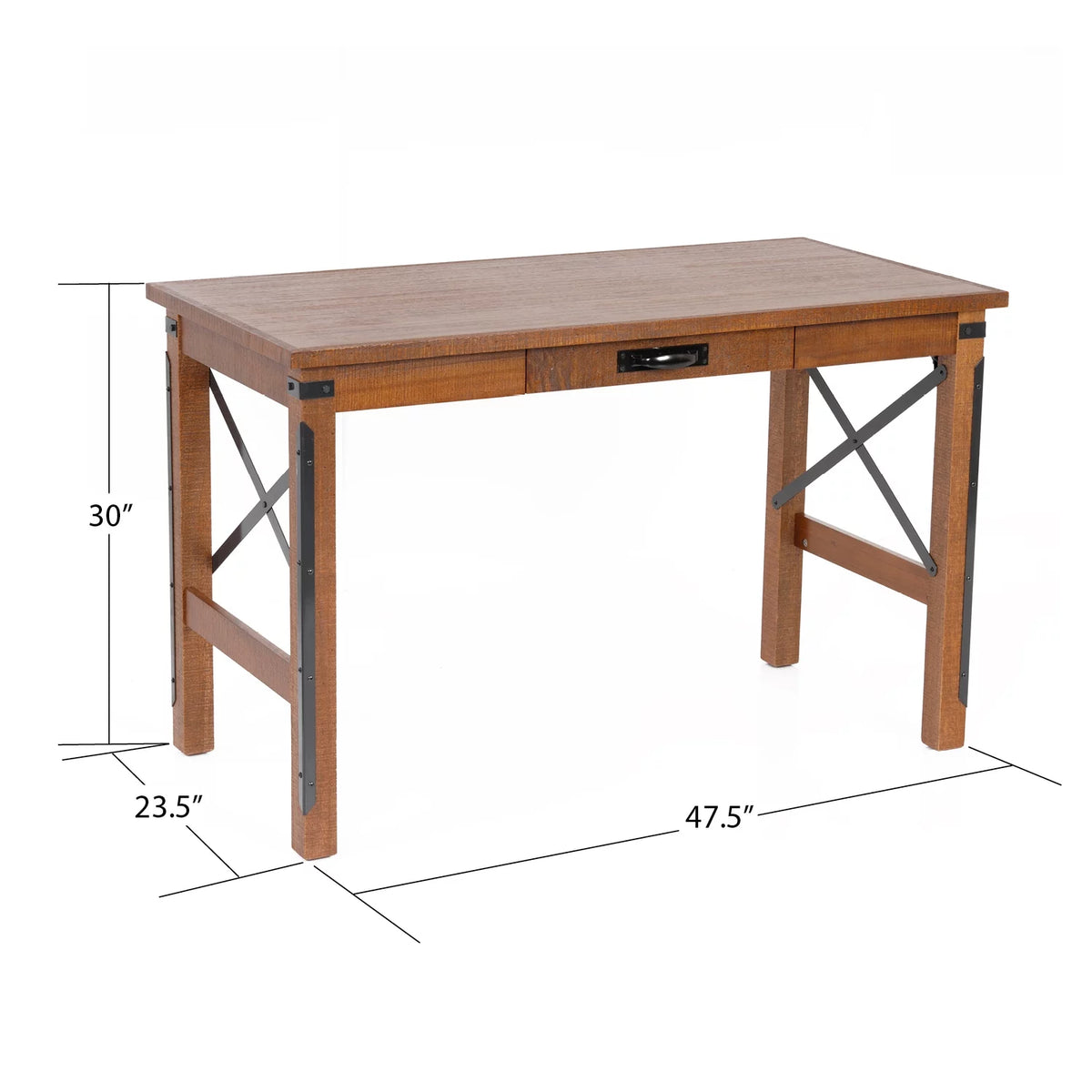 30 x 47.5 x 47.5 in Desk with USB Ports, File Cabinet and Machine Stand W5890