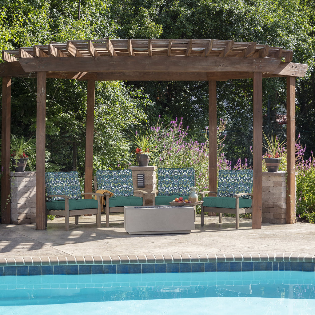 Reversible PolyFill Outdoor Deep Seating Cushion Set 24 x 24 E306755