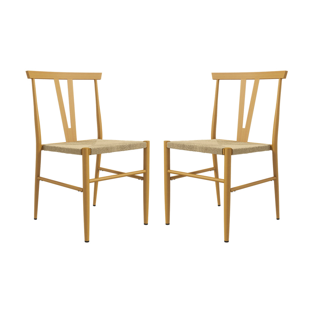 Natural Woven Rattan Dining Chair Set of 2 G700690