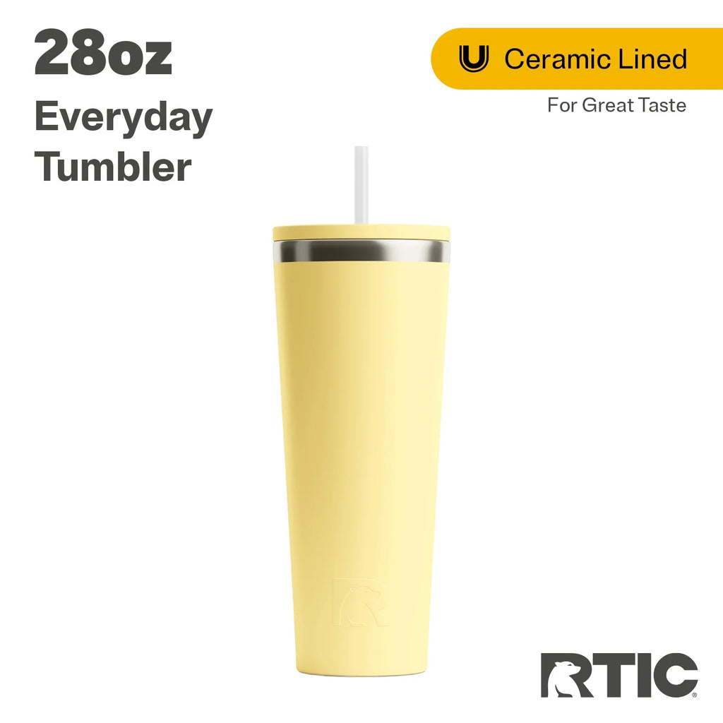 28 oz Ceramic Lined Tumbler with Straw Lid T950962