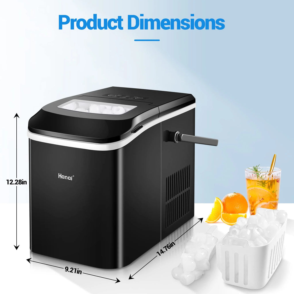 Portable Countertop Ice Maker with Ice Scoop and Basket T270608