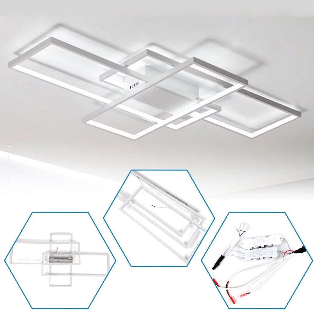 Modern LED Ring Flush Mount Ceiling Light Acrylic Lampshade M87924