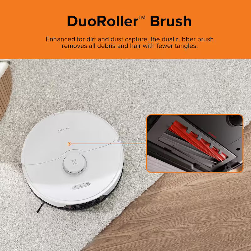 Robotic Vacuum with Sonic Mopping, LiDAR Navigation, Washable Filter, White Z9665