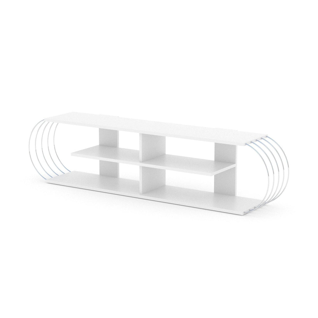 White-Chrome TV Unit M813595