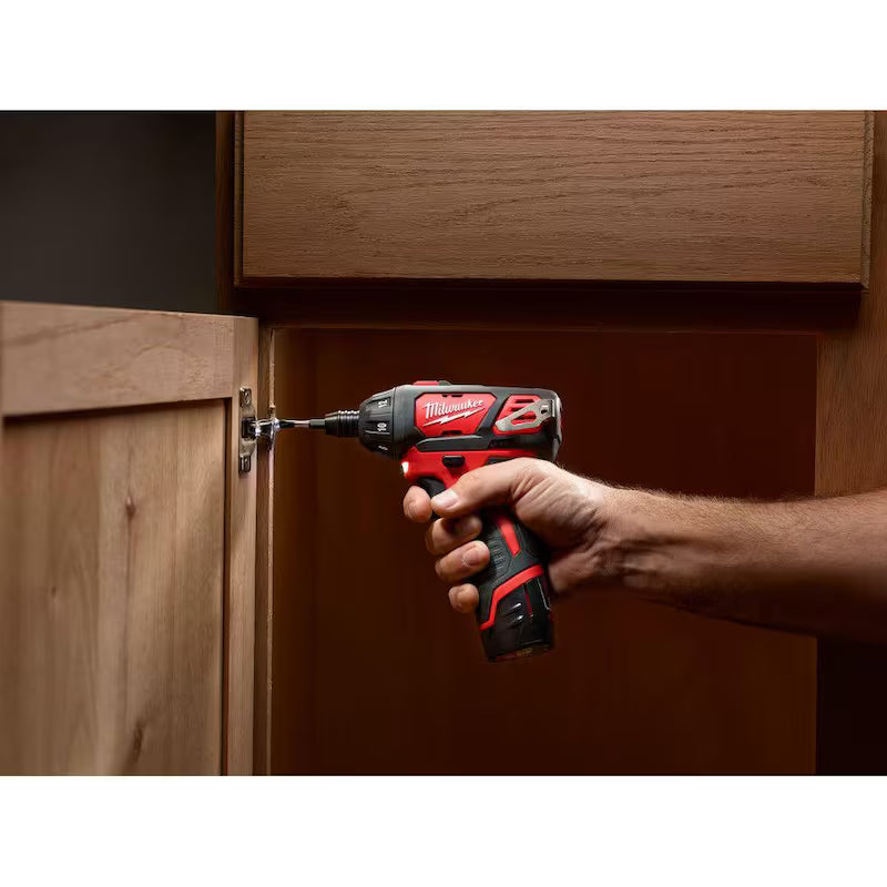 12V Cordless 1/4 in. Hex Screwdriver Kit with Two 1.5Ah Batteries E4755