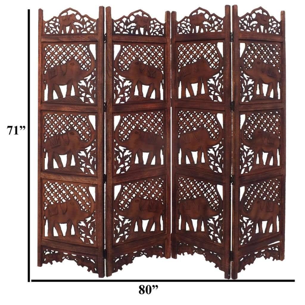 Carved Wood Room Divider T2869