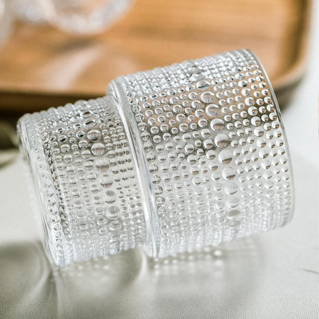 Set of 4 Small Transparent Glass Cups 190ml F1029