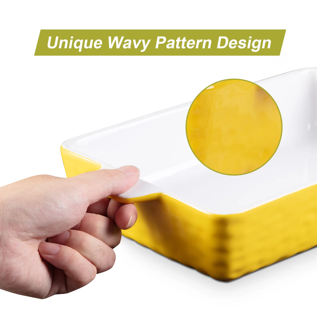 Ceramic Rectangular Baking Dish Set of 3 S2664