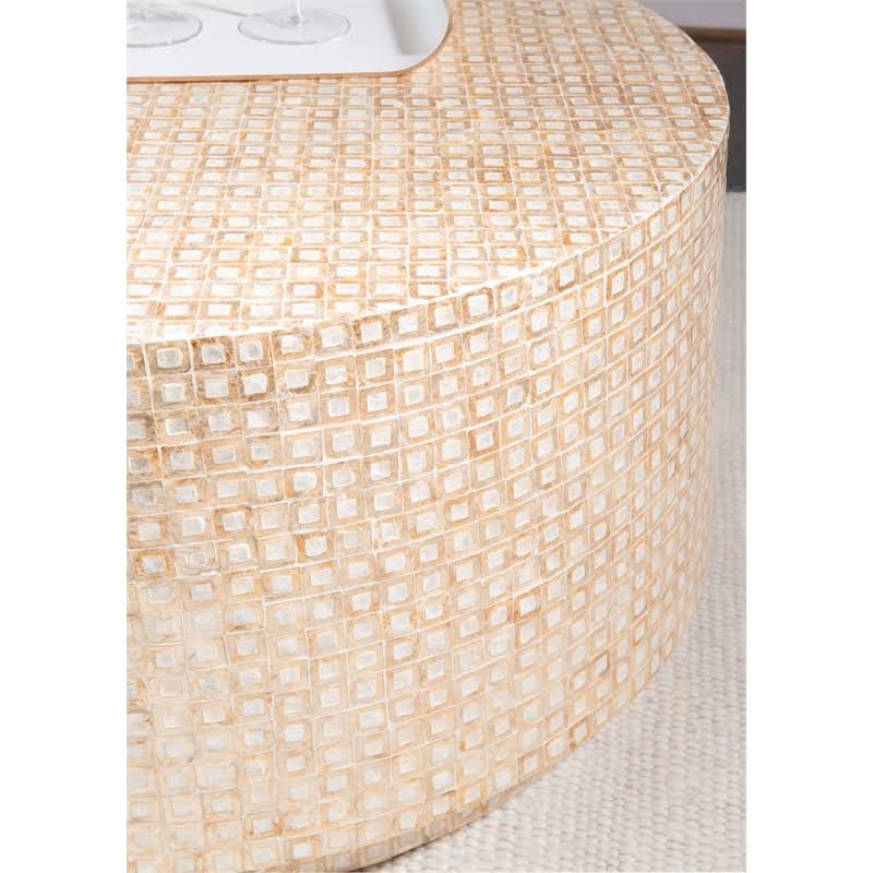 Gold Capiz Mosaic Coffee Table P6870