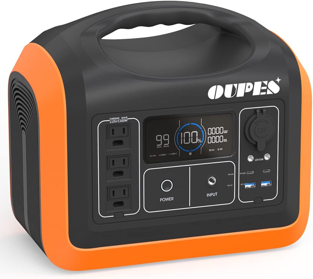 Portable Power Station 1800W 1488Wh LiFePO4 Battery Pack Pure Sine Wave AC Inverter S815857