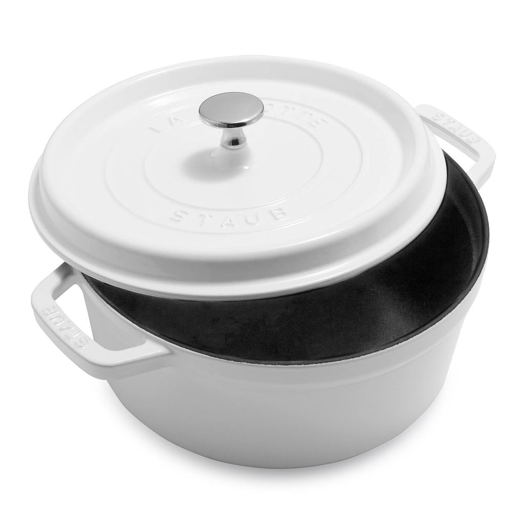 Dark Blue Cast Iron 4-Quart Round Cocotte Q1219