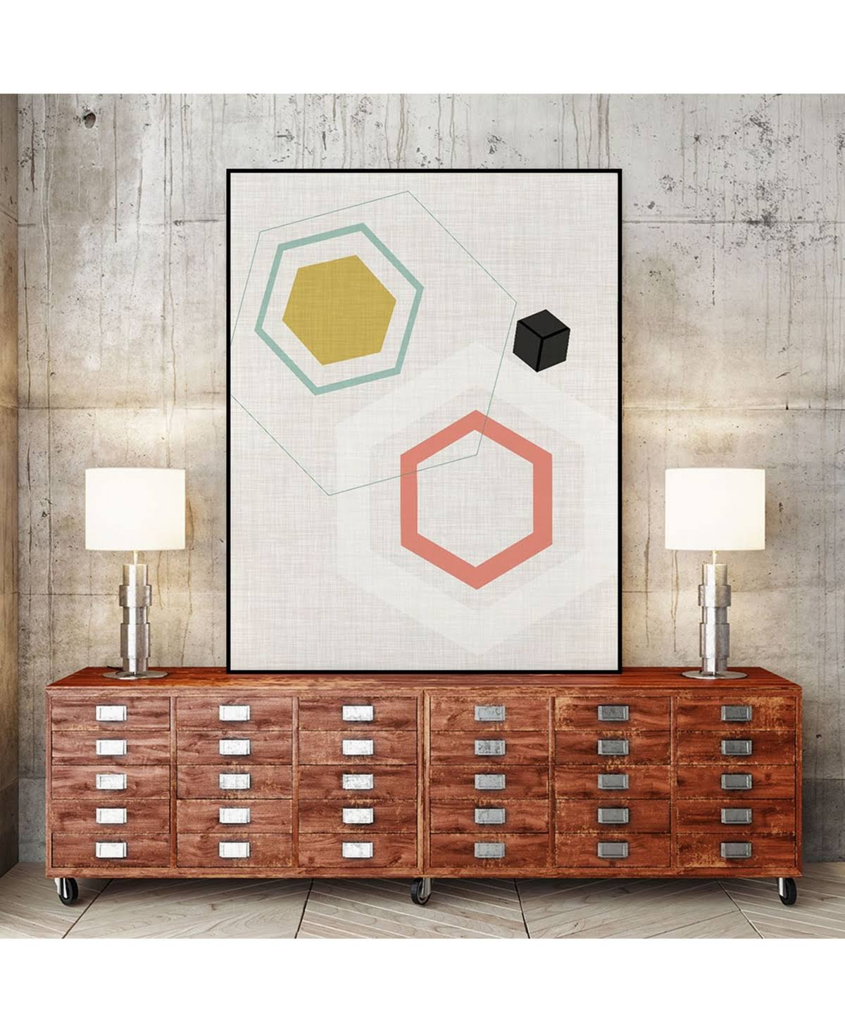 Framed Canvas Art Block F43745