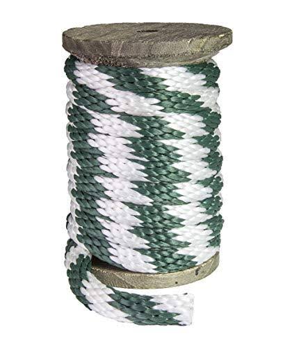 Hunter Green & White Braided Utility Rope, 1/2 inch x 250 Feet Z766381