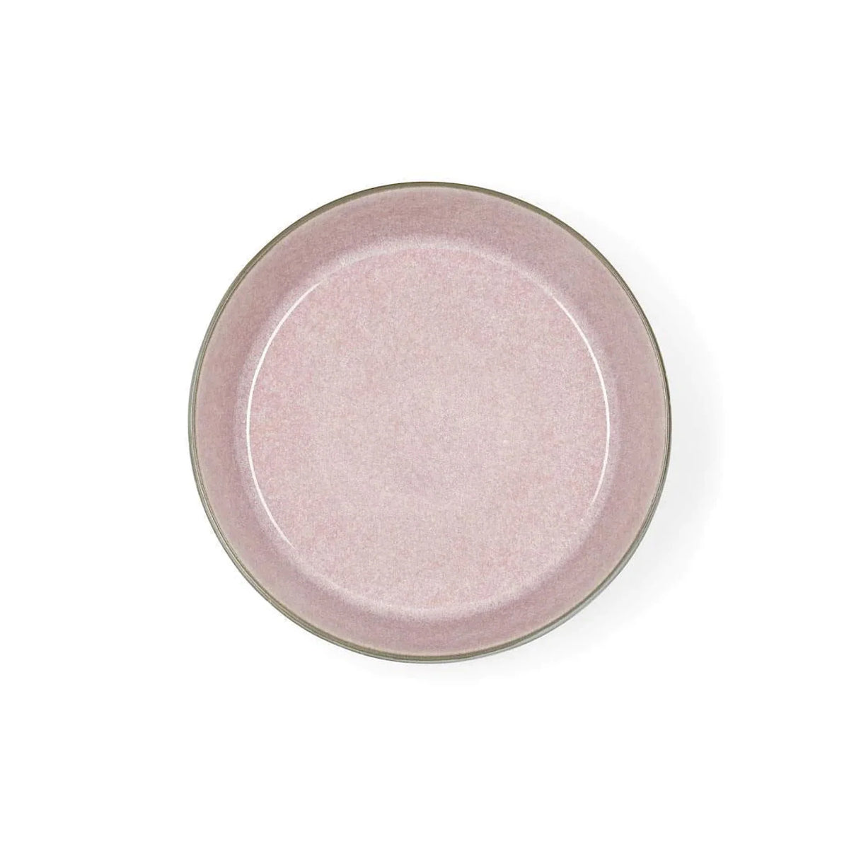 Stoneware Bowl Plate 18 cm Grey Light Pink X64445