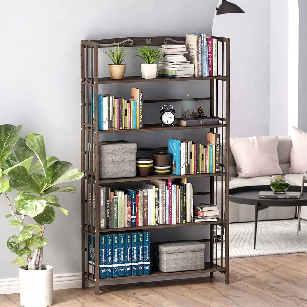 5 Shelf Solid Wood Bookshelf X64438