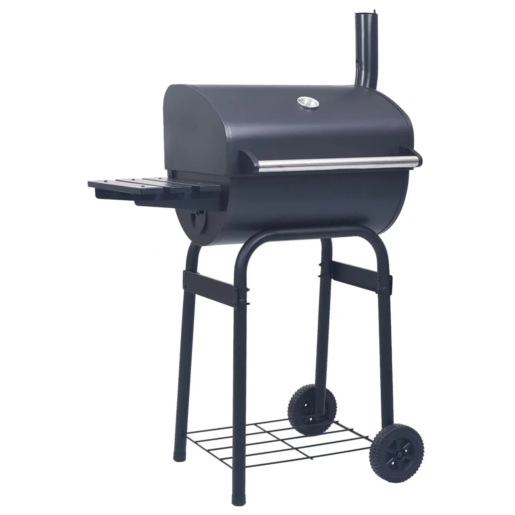 Charcoal BBQ Grill Smoker with Bottom Shelf Black M9163