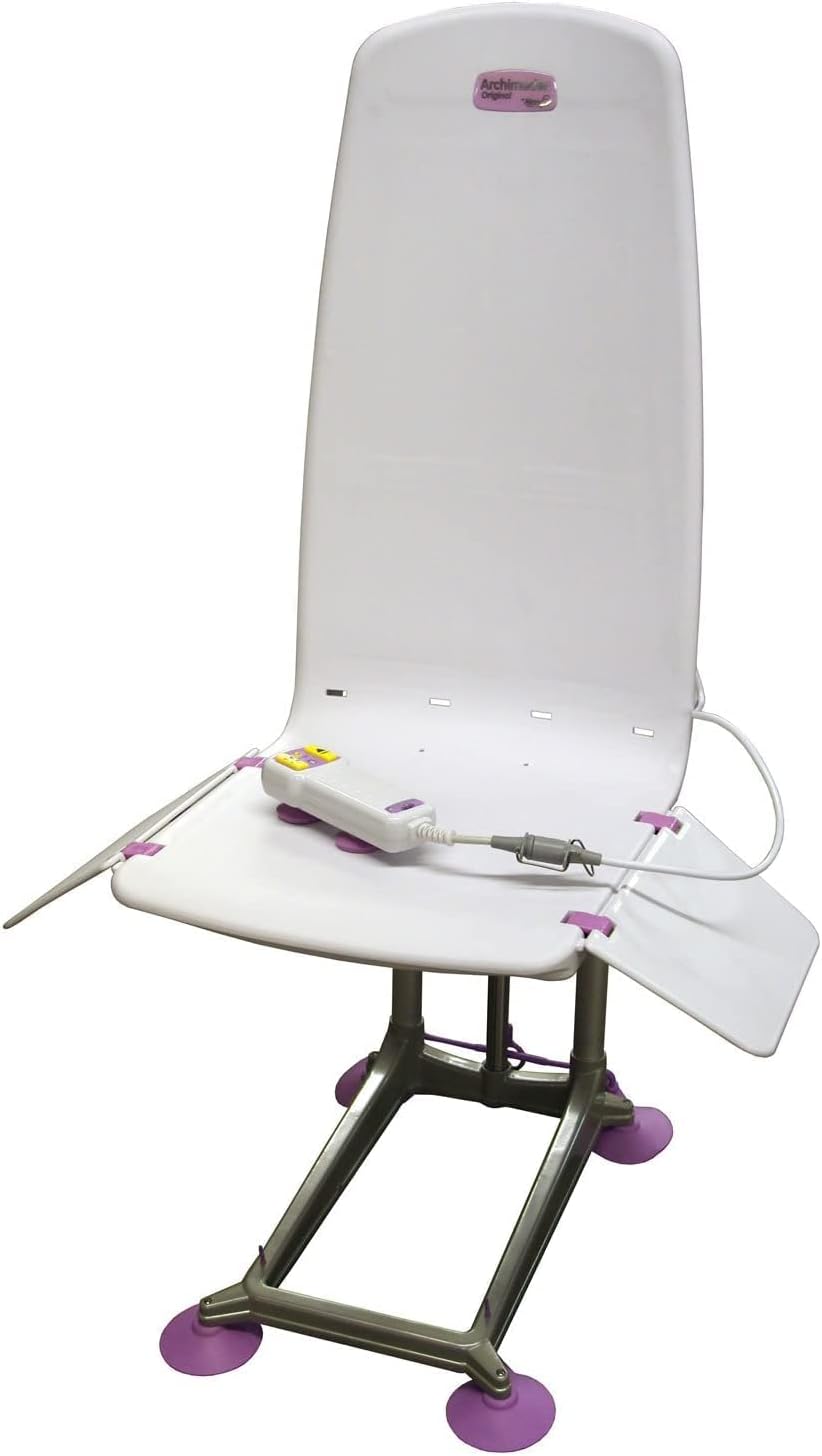 Bath Lift Chair with Non-Slip Suction Cups, Electrical Battery Operated Waterproof Remote Hand Control M503825