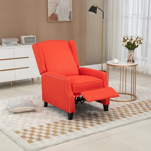 Red Adjustable Wingback Recliner Chair O293