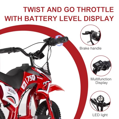 Electric Dirt Bike 12-inch 300W 3-Speed Orange G74314