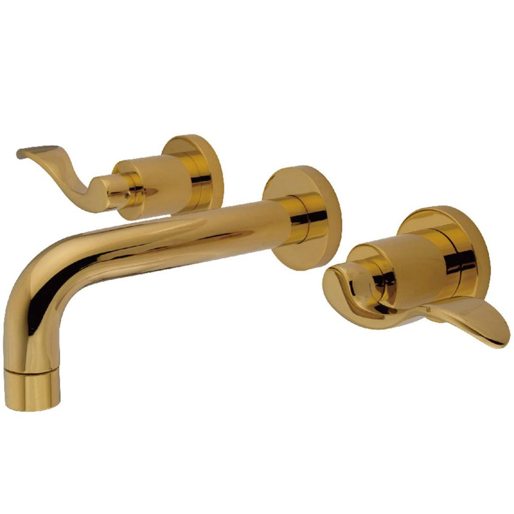 Polished Nickel Wall Mount Bathroom Faucet G654