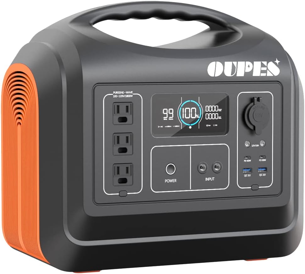 Portable Power Station 1800W 1488Wh LiFePO4 Battery Pack Pure Sine Wave AC Inverter S815857