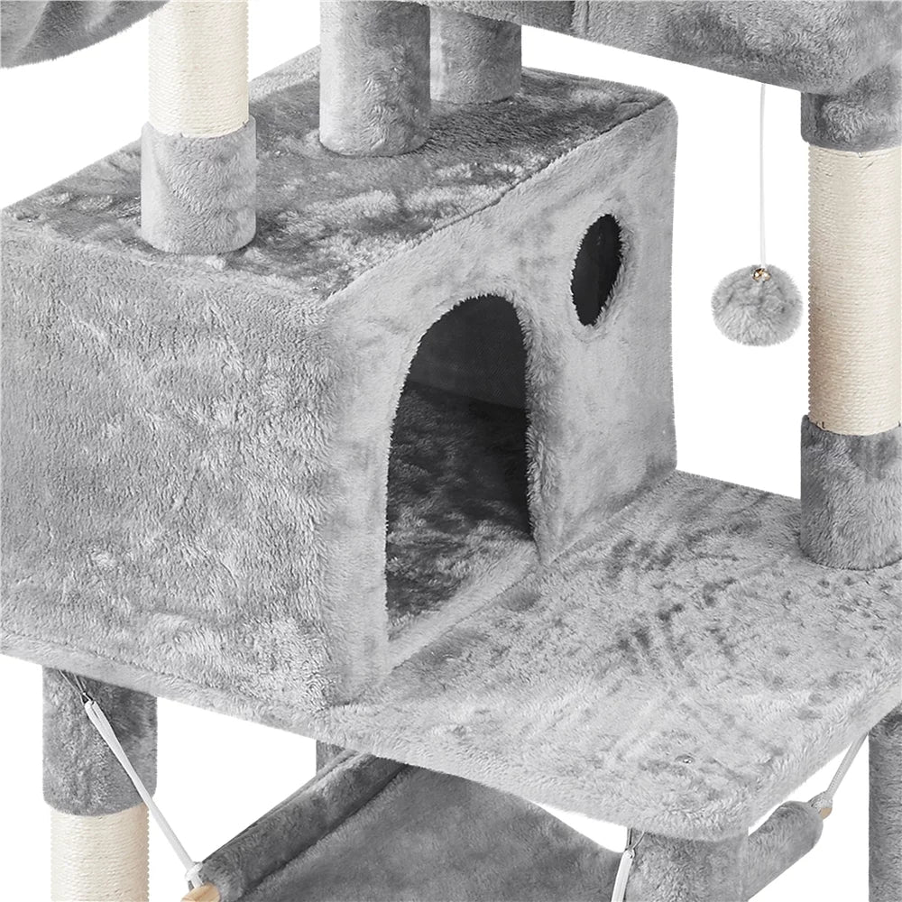 73''H Multilevel Cat Tree with 2 Condos & Scratching Posts U6460