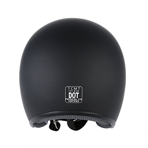 Matte Black Open Face Motorcycle Helmet I5058