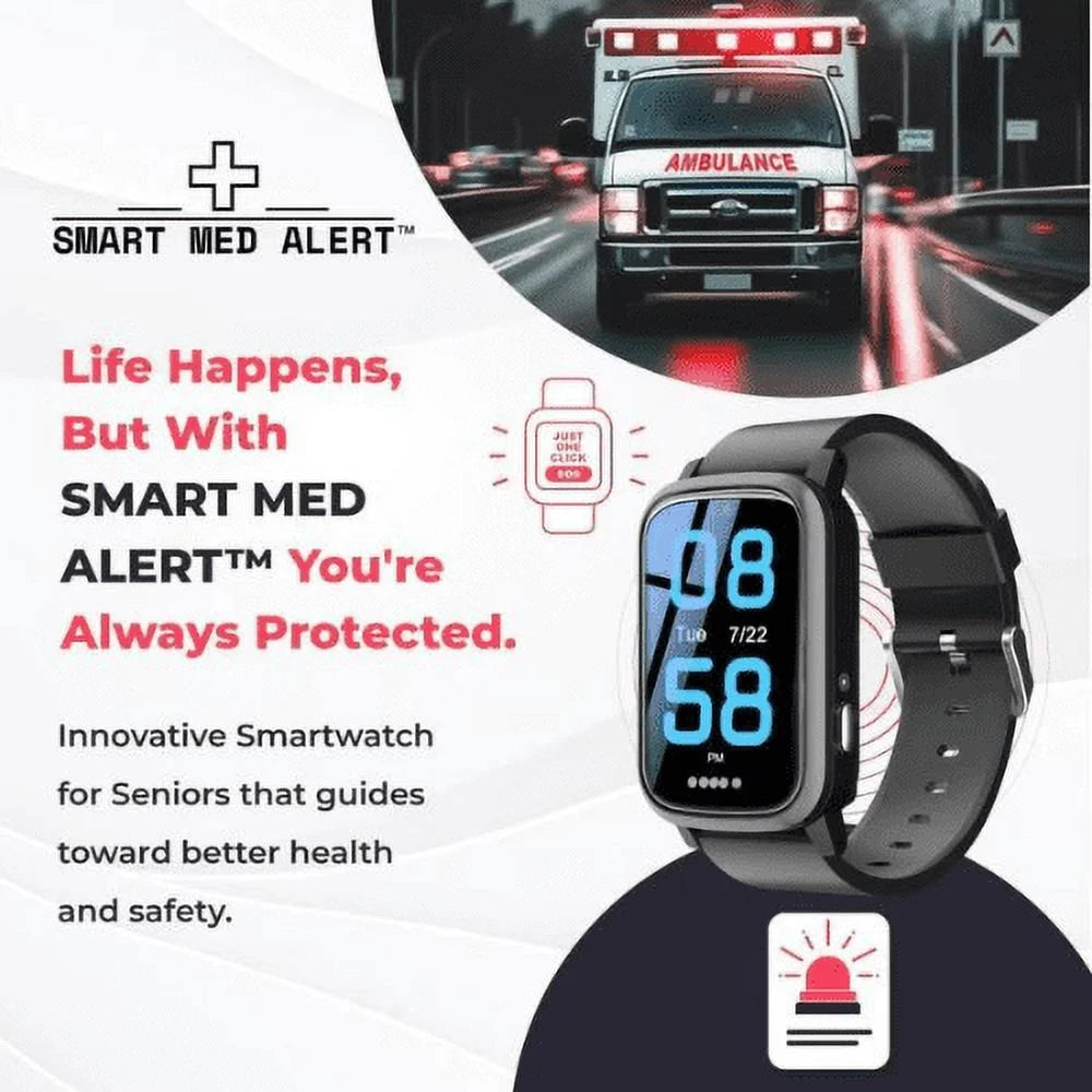Medical Alert 4G Cellular Rectangular Smart Watch S6257