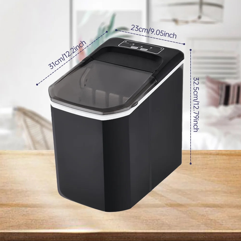 Countertop Ice Maker, 26lbs in 24Hrs, Self-Cleaning Ice Machine with Basket D621390