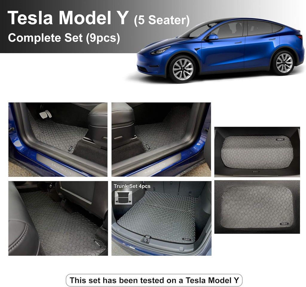 Black Rubber Trunk Mats for Tesla Model Y R519295
