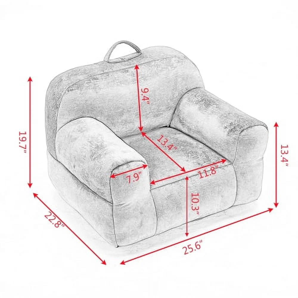 Velvet Memory Sponge Bean Bag Chair S347