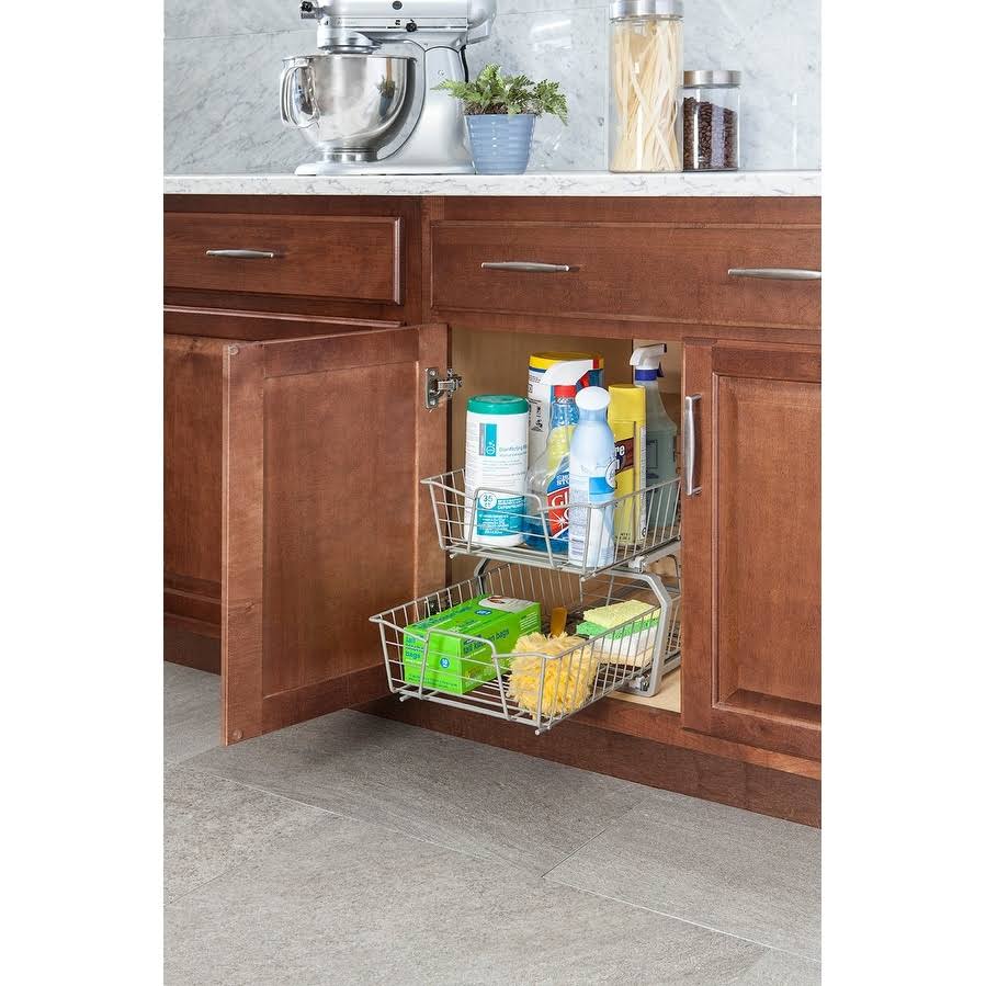 2 Tier 11-inch Wide Cabinet Organizer F39489