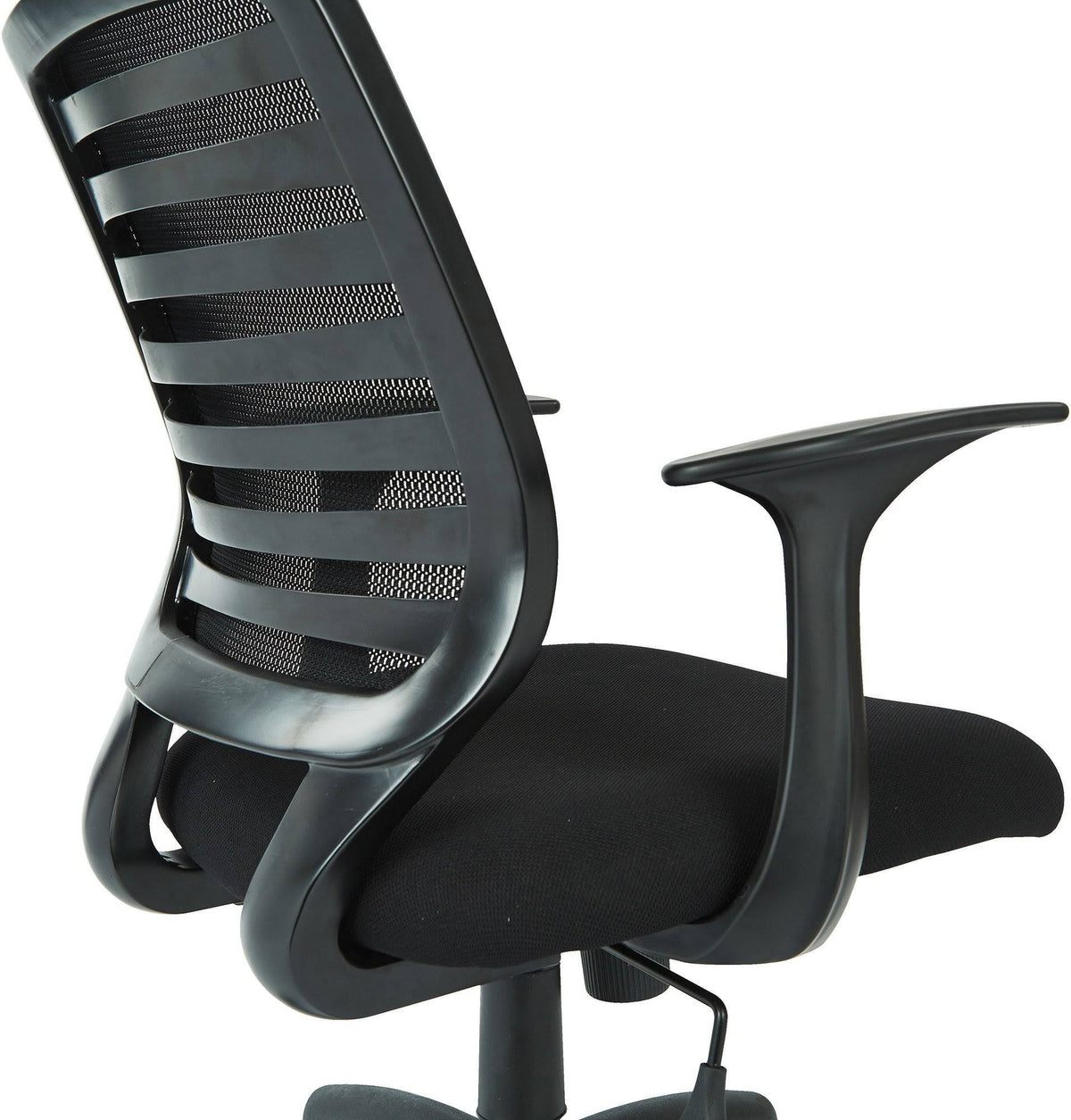 Black Fabric Task Chair with T Arms S212