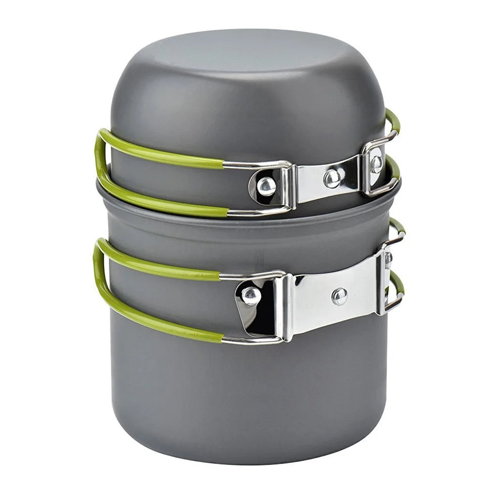 Camping Cookware Set with Cooking Pots Pans Tank Bracket I693334